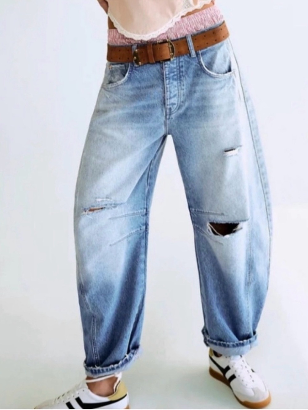 NWOT We The Free Good Luck Midrise Barrel Jeans